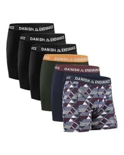 (Prime) - DANISH ENDURANCE 6er Pack Boxershorts Herren, Weiche Baumwolle, Unterhosen Männer