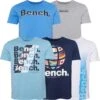Bench Herren Kibbin T-Shirts Für 35,98€ @ MandM Direct (7,19€ Je Shirt)