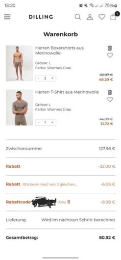 Dilling 4 X 100% Merino-Boxershorts + 1 X 100% Merino-Shirt S-XXL / 20% Des Einkaufswerts Werden Gespendet -Mode Kleidung Verkauf 2273501 1 4