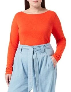 Marc O'Polo Damen T-Shirt Orange Nur XL