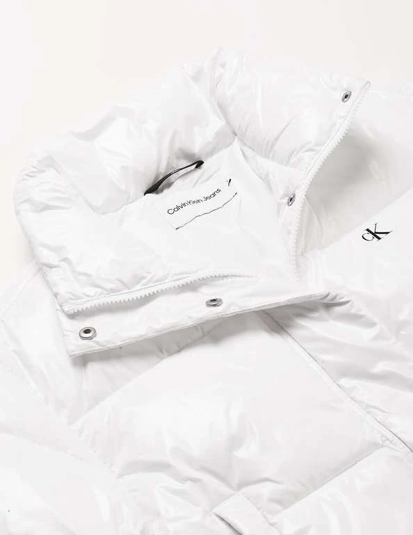 Calvin Klein Jeans Damen Geschnittener, Glänzender Puffer Gepolsterte Jacken 2 Calvin Klein Jeans Damen Geschnittener, Glänzender Puffer Gepolsterte Jacken – Bild 2