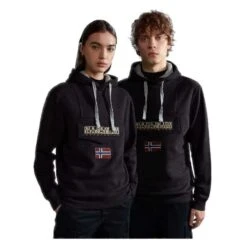 [ Geomix ] Napapijri Hoodie Burgee Winter Schwarz Oder Grau VSK-Frei Mit Code DEAL-VSK In Größe S-L -Mode Kleidung Verkauf 2274605 1 3
