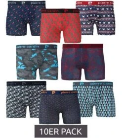 10er Pack Pierre Cardin Herren Boxershorts Mit Verschiedenen Mustern // Blau , Rot // Gr. M-XL // Vsk Frei