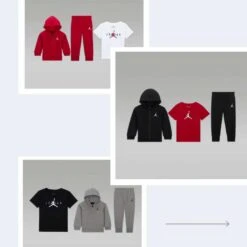 Jordan Essentials 3-teiliges Full-Zip Boxed Set | T-Shirt, Sweatjacke Und Hose Für Babys/Kleinkinder (Gr. 12M/18M/24M), Verschiedene Farben