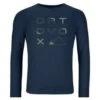 185 Merino Brand Outline Longsleeve Herren Deep Ocean