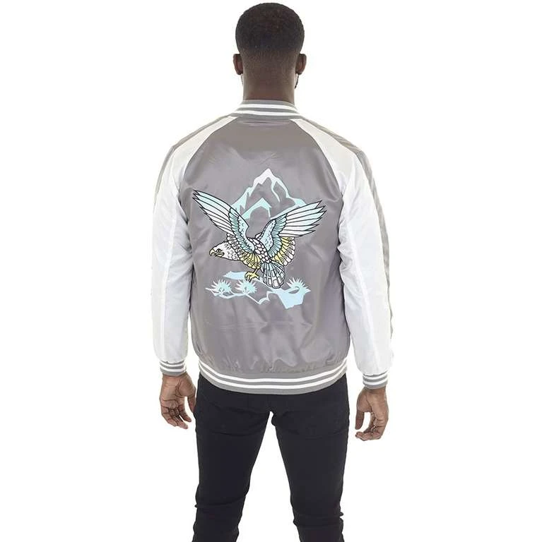 BRAVE SOUL Silas Herren Satin Blouson 2 BRAVE SOUL Silas Herren Satin Blouson – Bild 2