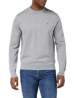 Tommy Hilfiger 1985 Herren Pullover In Hellgrau (Amazon)