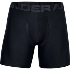 Nur Größe XL, Schwarz Herren Tech 6in 2 Pack, Schnelltrocknende Boxershorts, Komfortable Unterwäsche Mit Enganliegendem Schnitt Im 2er-Pack