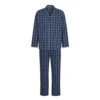 [prime] Hugo Boss Pyjama In Größe M Mit Karomuster Modell 'Urban' In Blau