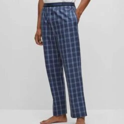 [prime] Hugo Boss Pyjama In Größe M Mit Karomuster Modell 'Urban' In Blau -Mode Kleidung Verkauf 2280108 1 3
