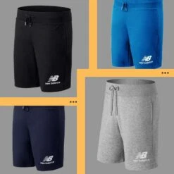 New Balance Short Essentials Stacked Logo (Gr. S - 2 XL) | Kostenloser Versand | Seitliche Eingrifftaschen