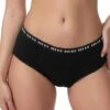 Nur Die Perioden-Unterwäsche, Panty Normal Schwarz Gr. M 40-42, Bio-Baumwolle Waschbare & Saugfähige Menstruations-Unterwäsche, Slip
