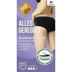 Nur Die Perioden-Unterwäsche, Panty Normal Schwarz Gr. M 40-42, Bio-Baumwolle Waschbare & Saugfähige Menstruations-Unterwäsche, Slip -Mode Kleidung Verkauf 2284627 1 2