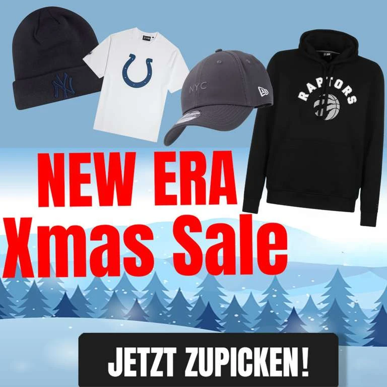 New Era Christmas Sale | Hoodies 14,99 €, Shirts 7,99 €, Caps & Beanies 6,99, VSK-frei Ab 70 € 1 New Era Christmas Sale | Hoodies 14,99 €, Shirts 7,99 €, Caps & Beanies 6,99, VSK-frei Ab 70 €