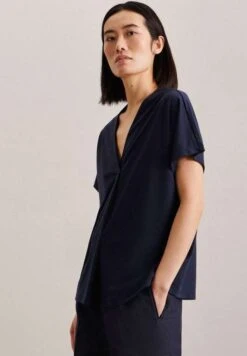 [Otto Up] Seidensticker V-Neck Shirt Oversized In Dunkelblau Für Damen (Gr. 34 & 36)