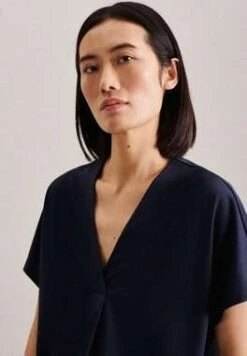 [Otto Up] Seidensticker V-Neck Shirt Oversized In Dunkelblau Für Damen (Gr. 34 & 36) -Mode Kleidung Verkauf 2285041 1 3