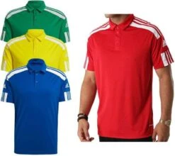 3x Adidas Squadra 21 Herren Polo-Shirt (4 Verschiedene Farben, XS - 3XL)
