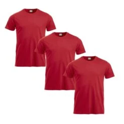 3x Clique Shirt Classic-T Aus 100% Baumwolle In Rot Für 2,99€ + 5,95€ Versand